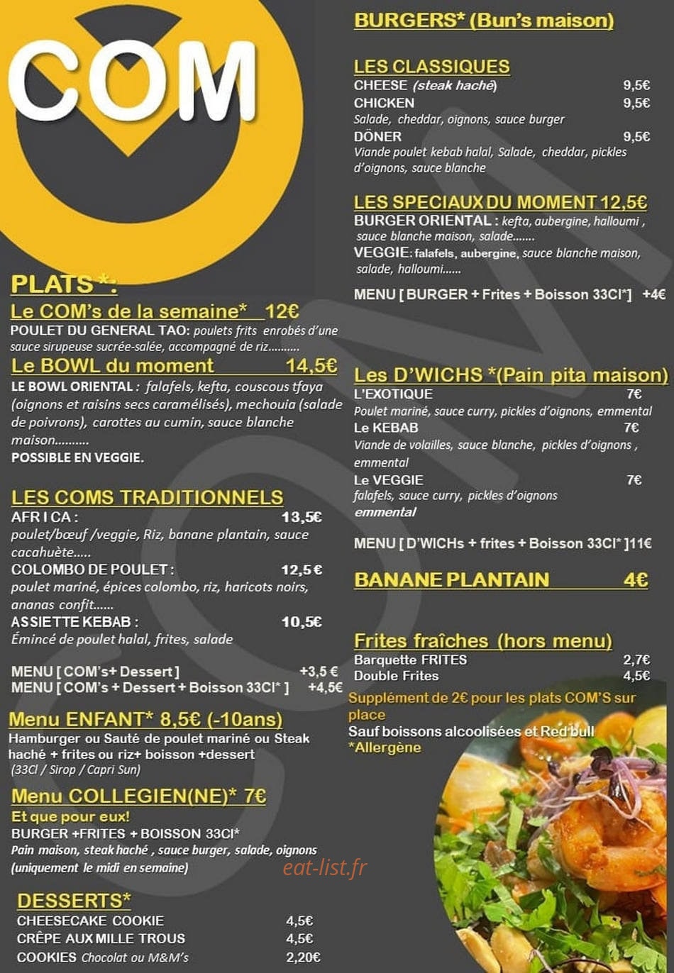 Cuisine Ouverte au Monde — carte page 1