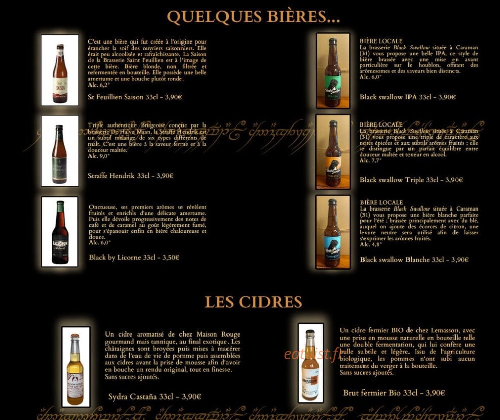 La table du Hobbit — carte page 3