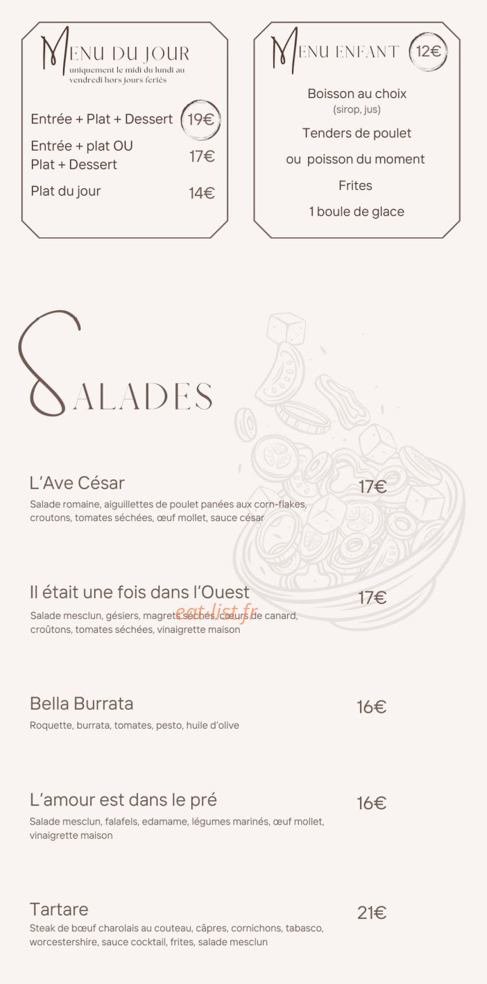 Le Jardin De Lana — carte page 1