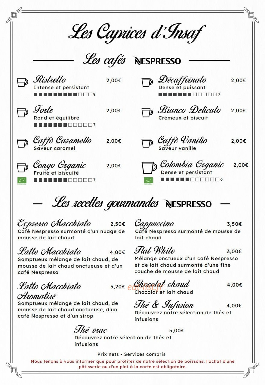Les Caprices d'Insaf — carte page 3