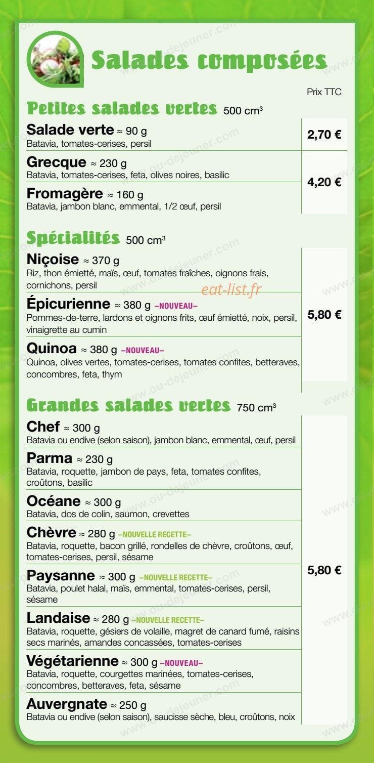Midi délices — carte page 4