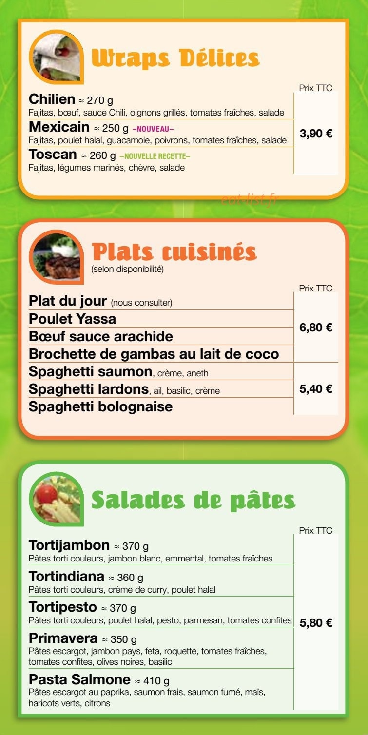 Midi délices — carte page 3