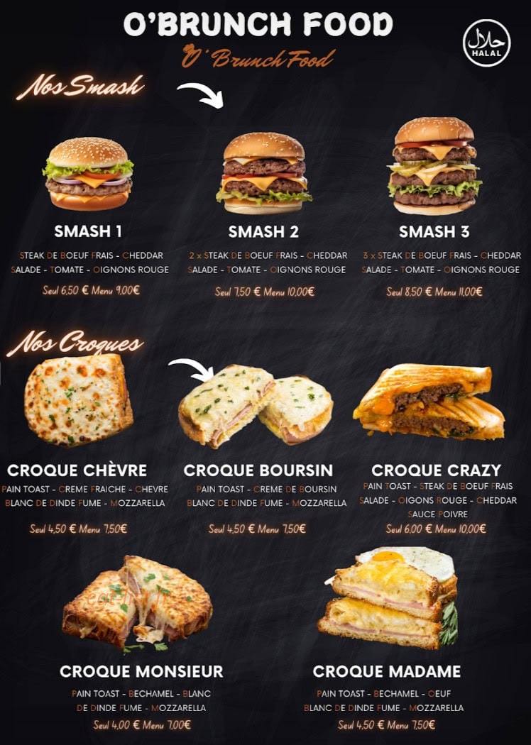 O'Brunch Food — carte page 2