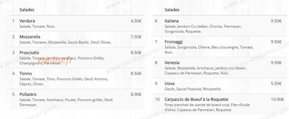 Tradition Pizza — carte page 2