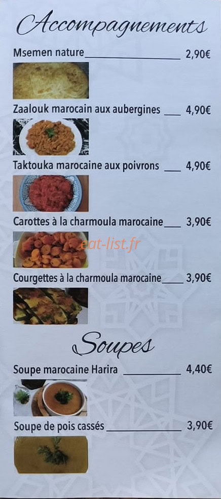 Chez Zohor — carte page 5
