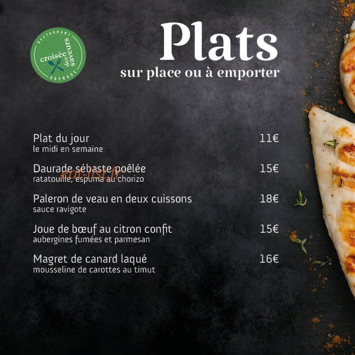 La croisée des saveurs — carte page 2
