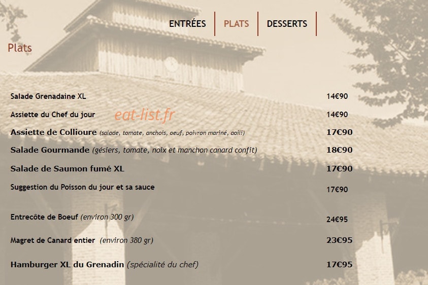 Le Grenadin — carte page 4