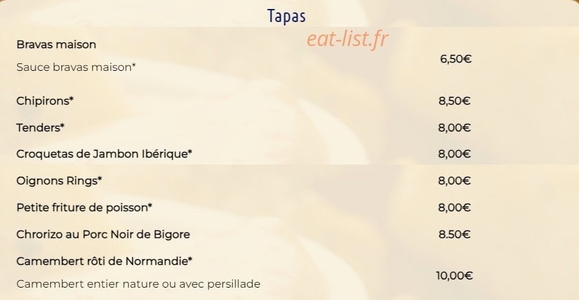 Carte et menu de La Gare de la Magdelaine à La Magdelaine sur Tarn — Les tapas
