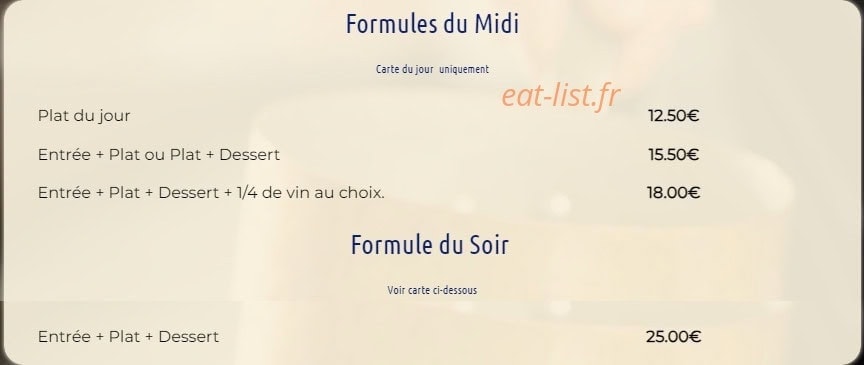 Carte et menu de La Gare de la Magdelaine à La Magdelaine sur Tarn — Les formules