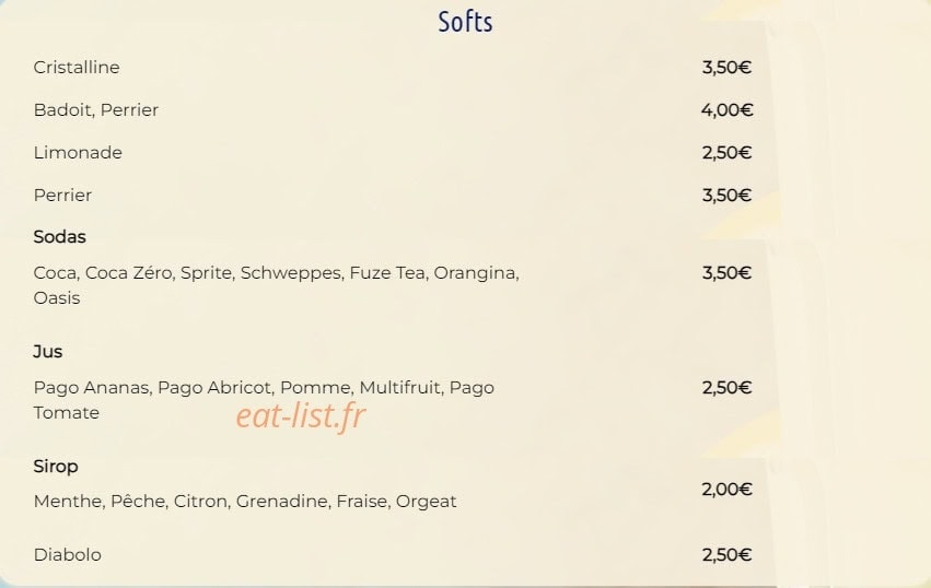 Carte et menu de La Gare de la Magdelaine à La Magdelaine sur Tarn — Les softs