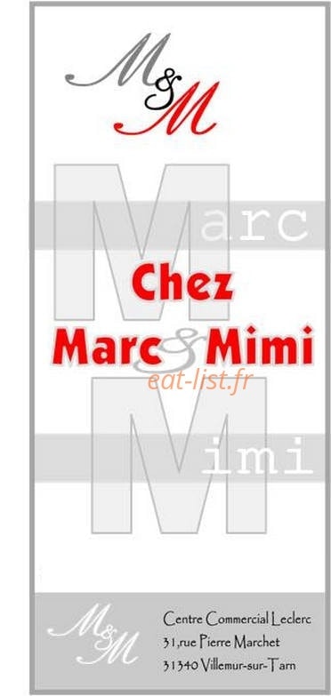 Chez Marc & Mimi — carte page 1