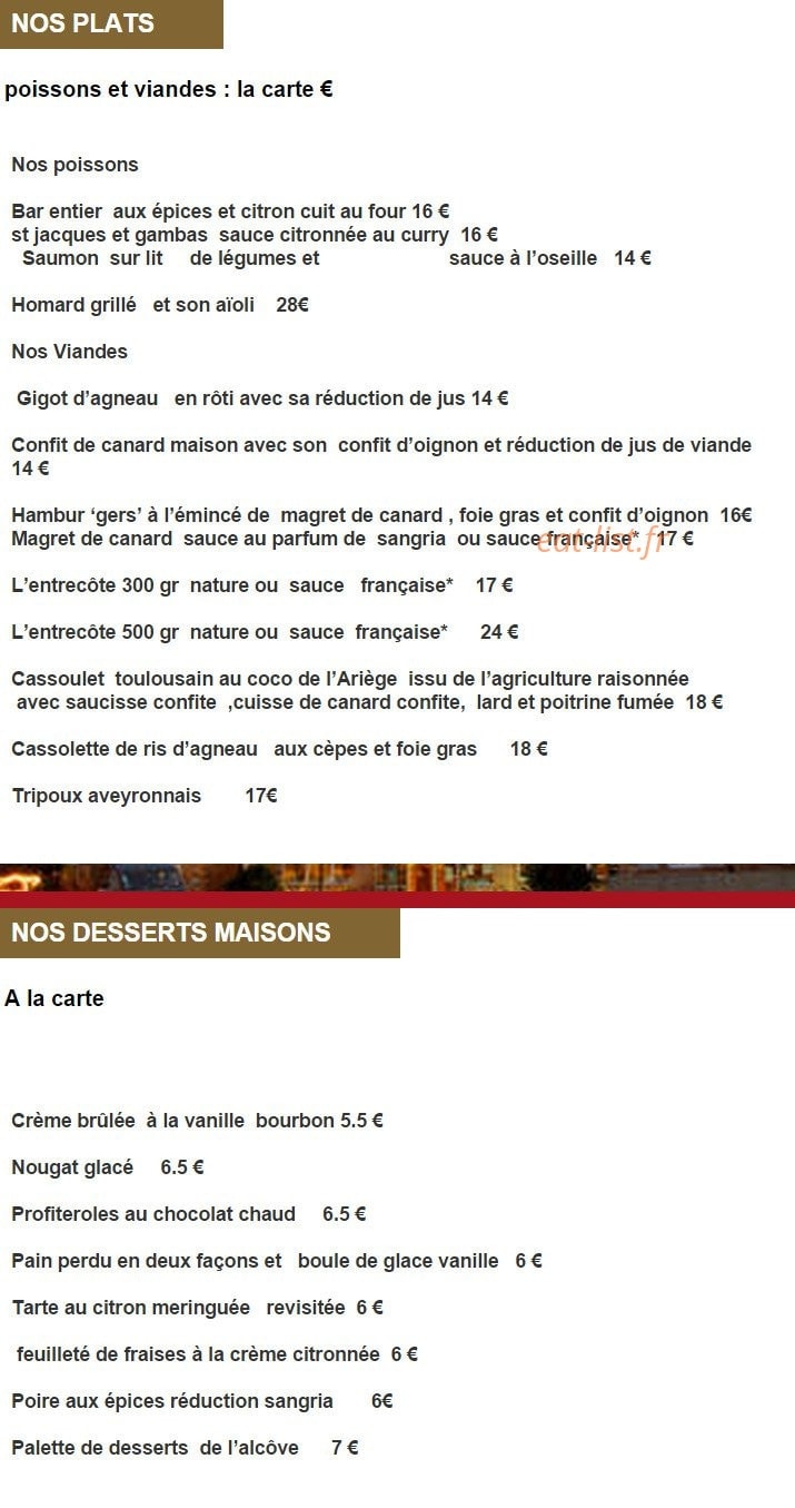 L'Alcôve — carte page 3