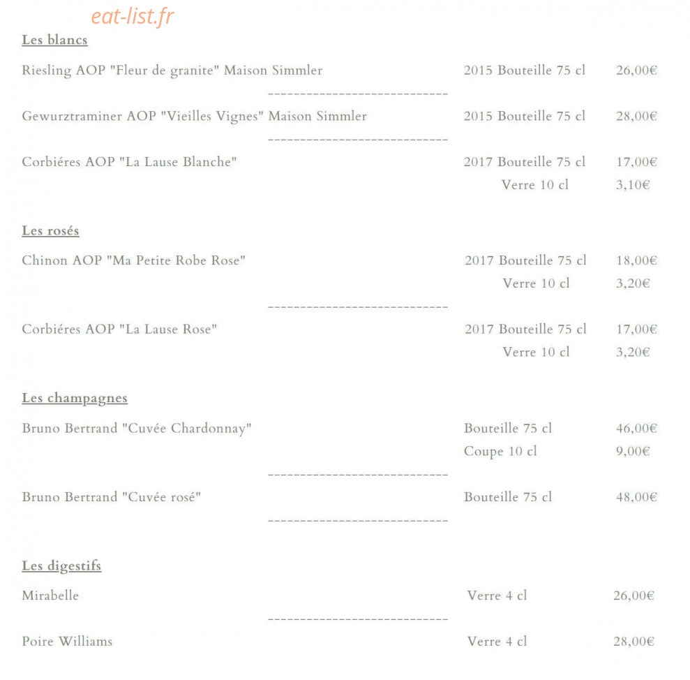 Au Comptoir Des Halles — carte page 4
