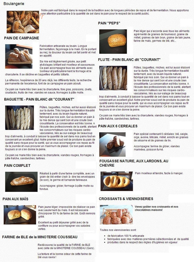 Chez Pierre — carte page 1
