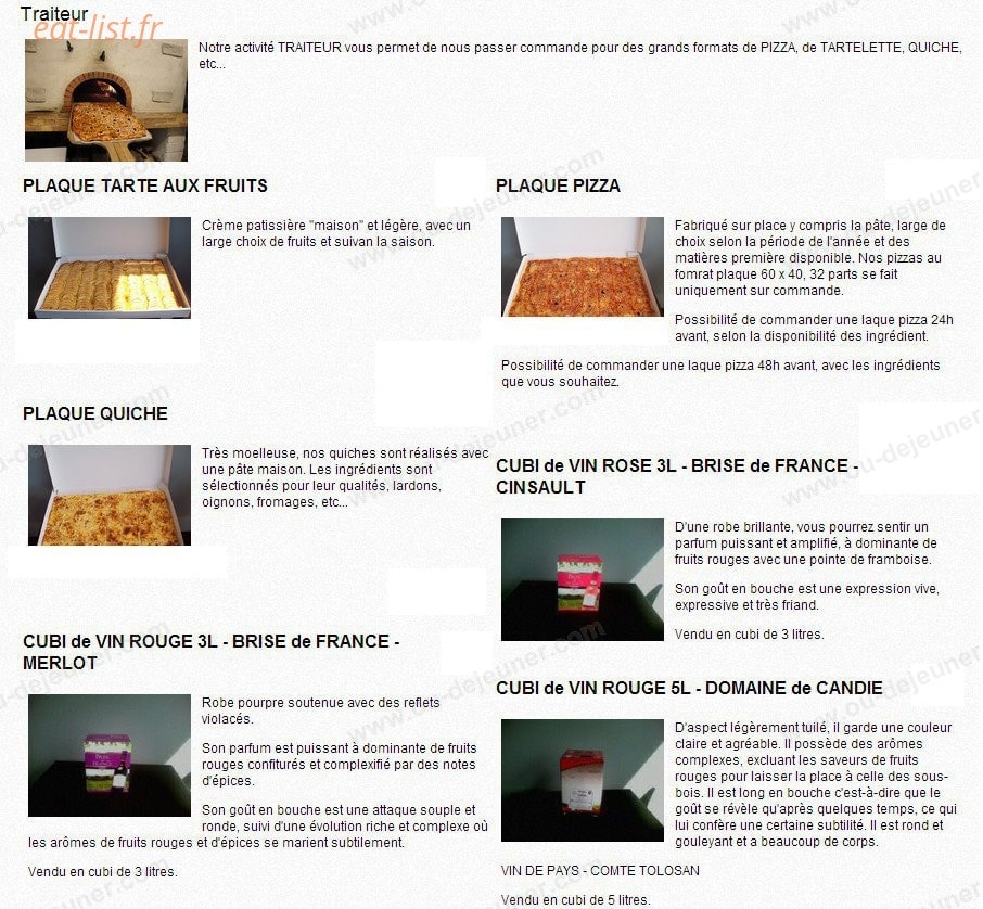 Chez Pierre — carte page 5