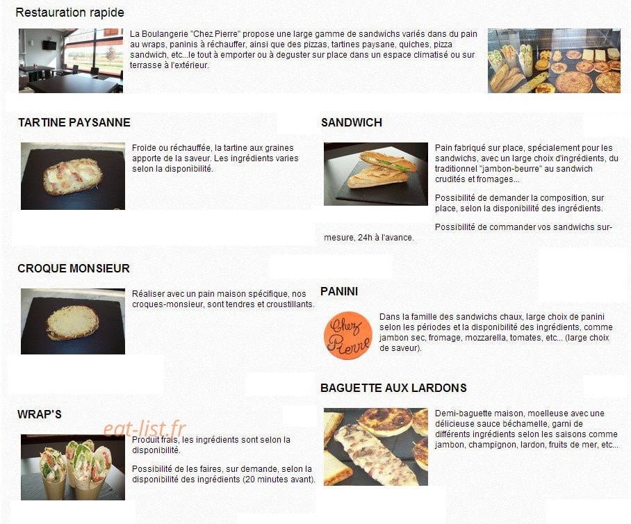 Chez Pierre — carte page 3