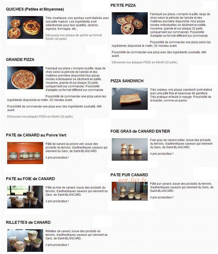 Chez Pierre — carte page 4