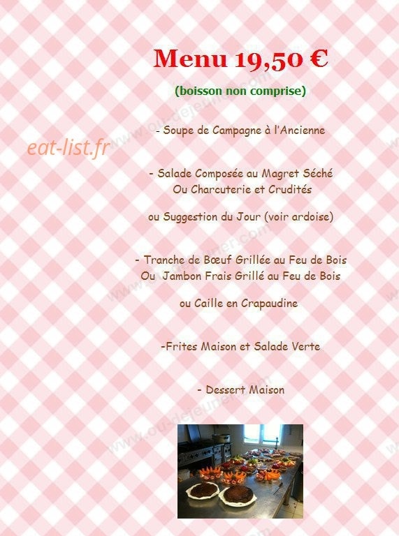 Auberge Champêtre — carte page 2