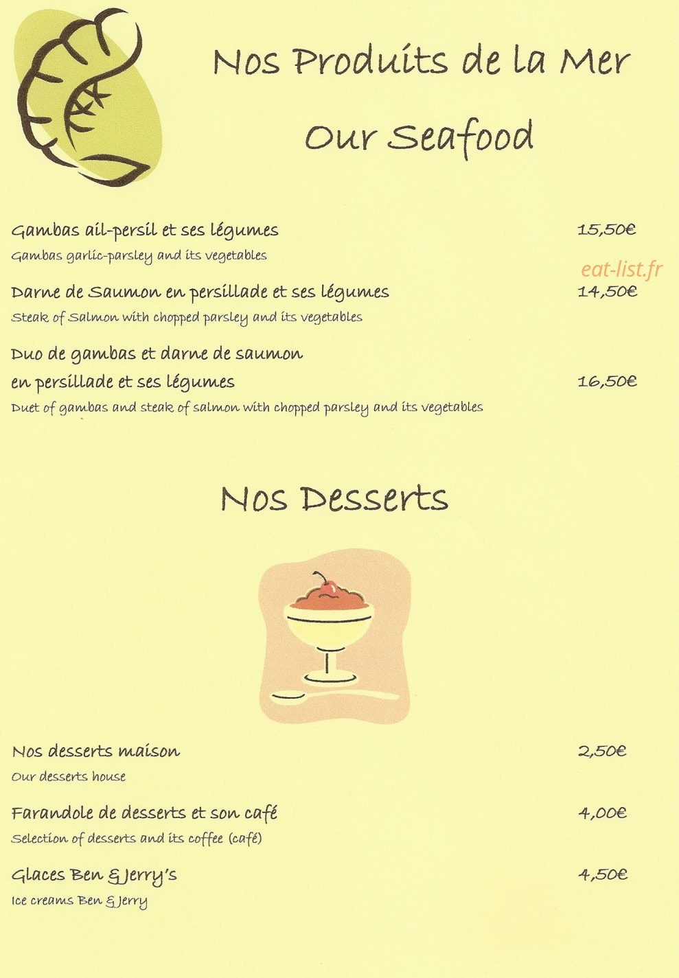 Chez Bri — carte page 4