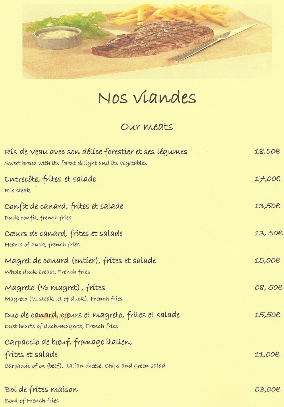 Chez Bri — carte page 5