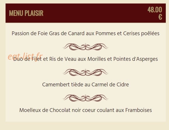 Hôtel Restaurant du Lac — carte page 4
