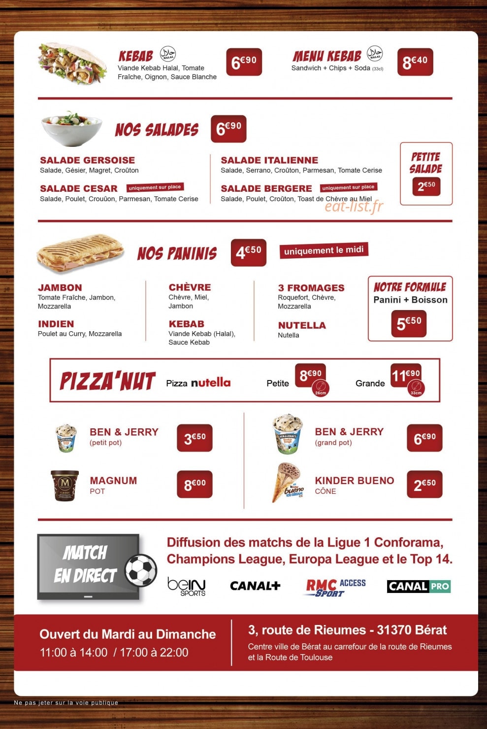 Tute a Pizza — carte page 3