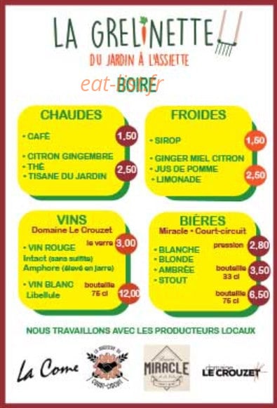 Auberge la Grelinette — carte page 4
