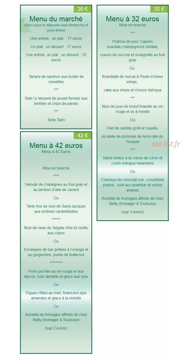 Restaurant Le Club — carte page 3