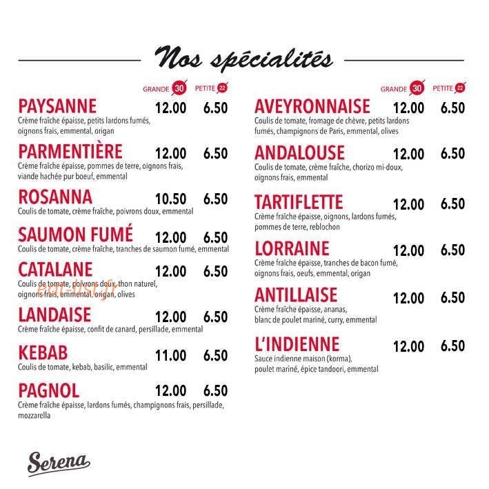 Carte et menu de L.A. Pizzeria à Montastruc la Conseillere — Spécialités