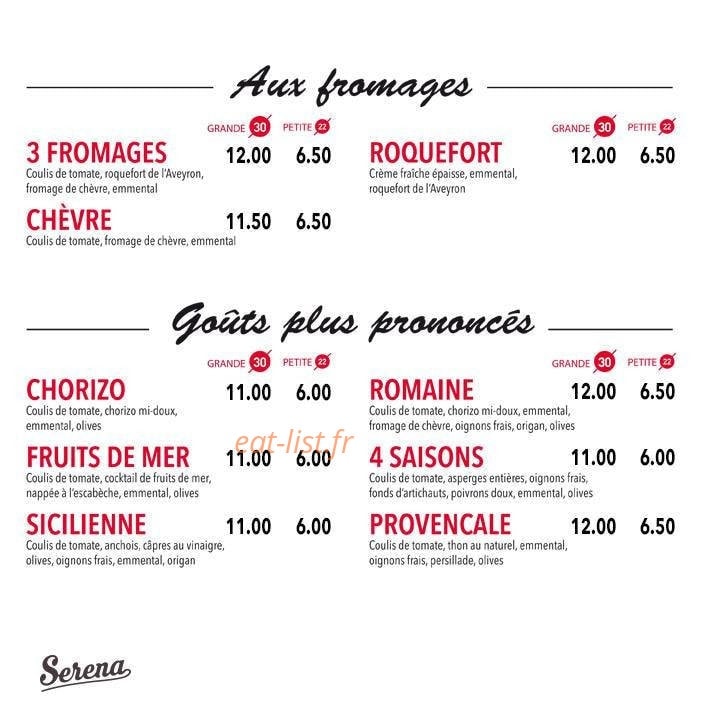 Carte et menu de L.A. Pizzeria à Montastruc la Conseillere — Aux fromagères et goûts plus prononcés