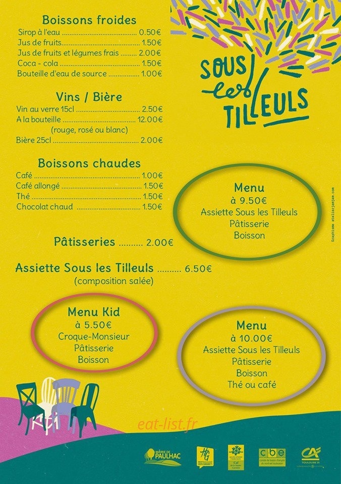 Sous les Tilleuls — carte page 1