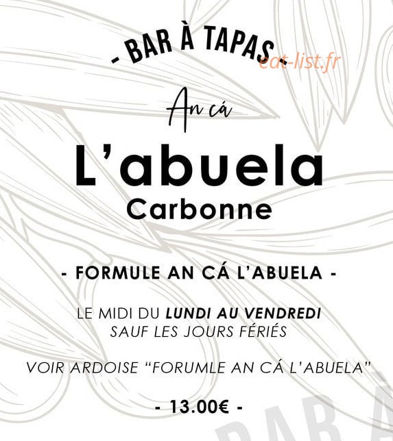 An Cá L'abuela — carte page 1