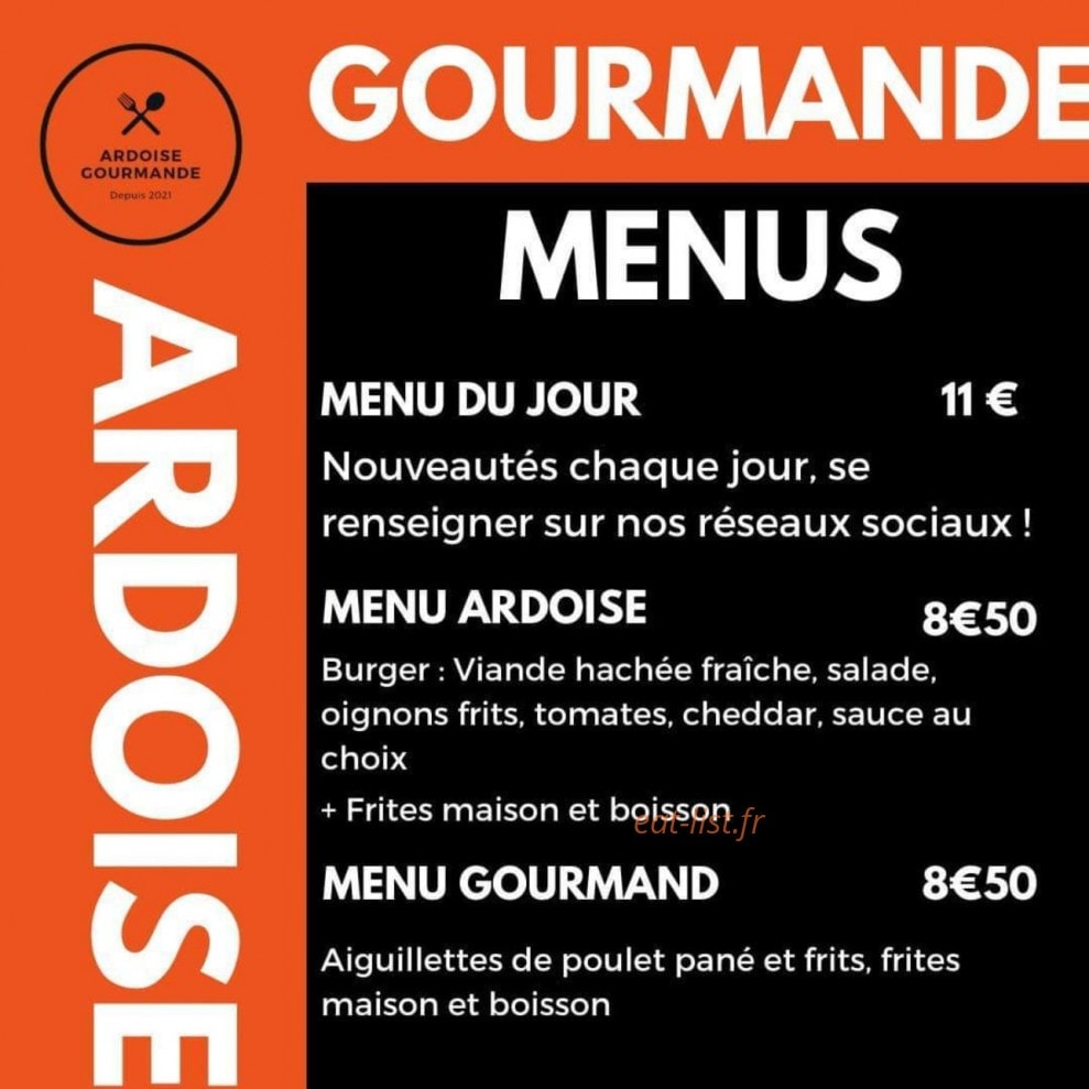 Ardoise Gourmande — carte page 3