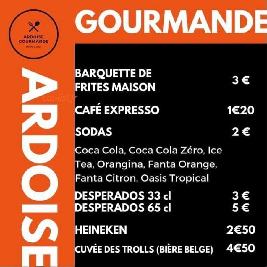 Ardoise Gourmande — carte page 2