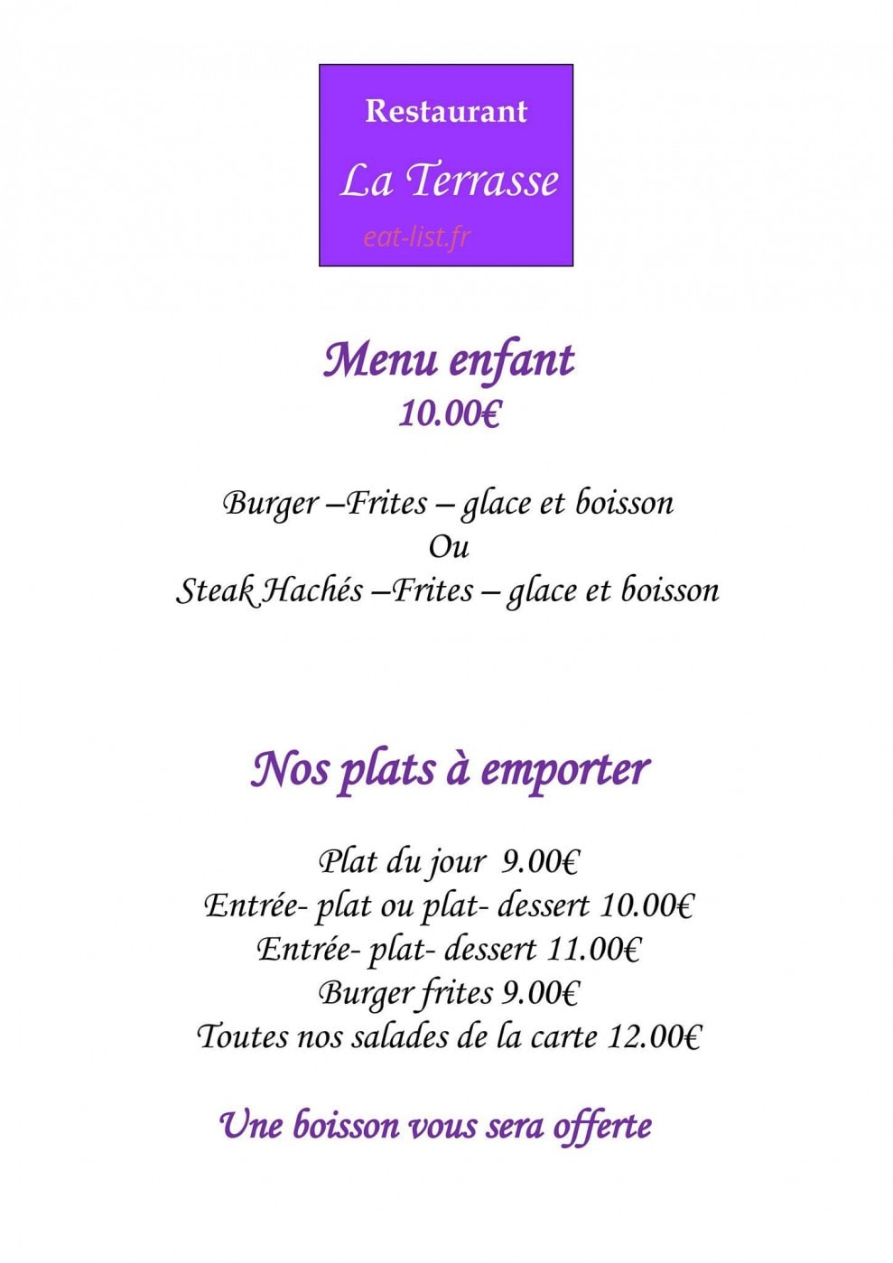 Domaine de la Terrasse — carte page 2