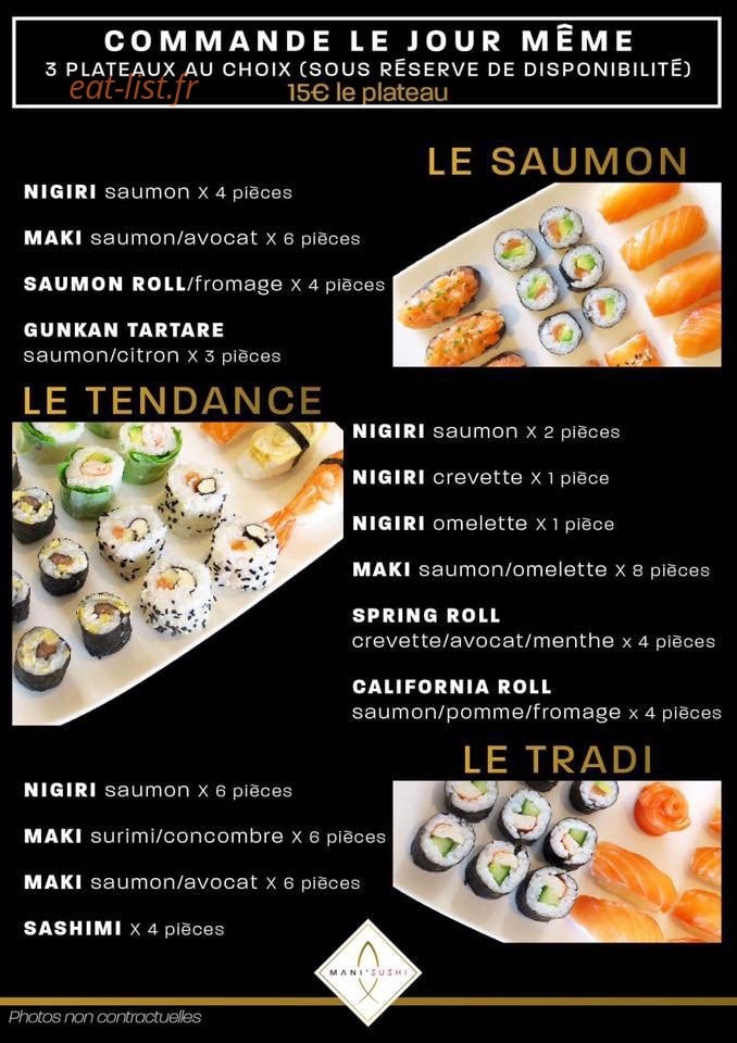 Mani'Sushi — carte page 3