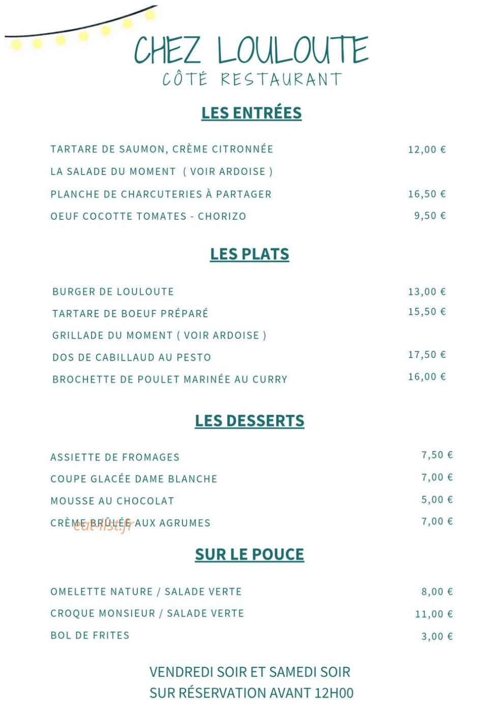 Chez louloute — carte page 2