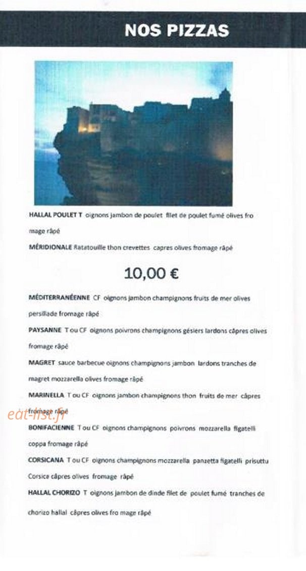Corsica pizza — carte page 2