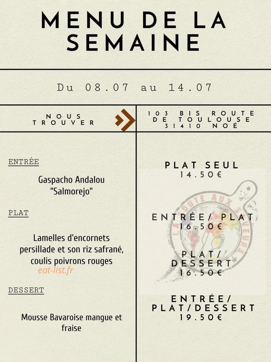 La Soute Aux Saveurs — carte page 10