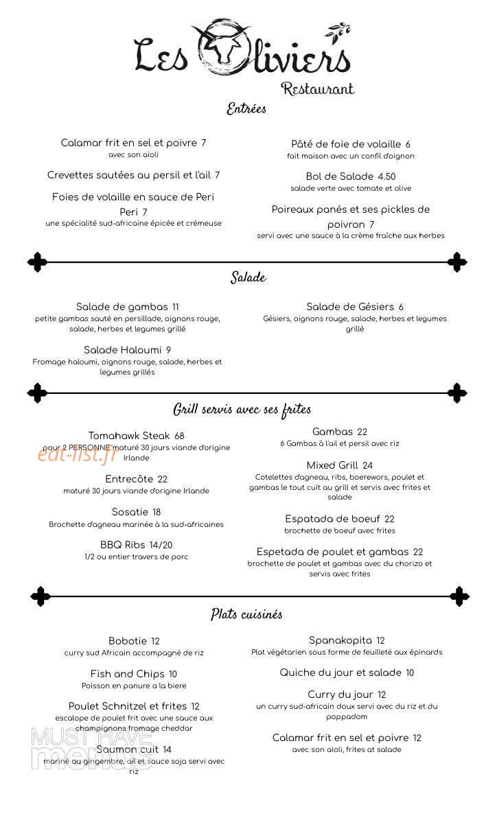 Les Oliviers — carte page 1