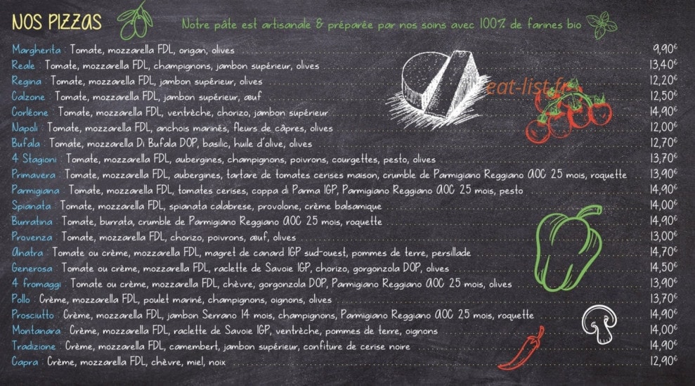 Vilano Pizza — carte page 2