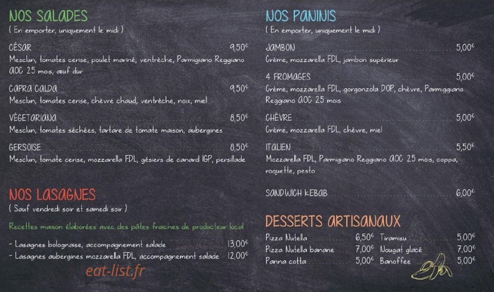 Vilano Pizza — carte page 4