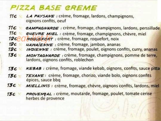 Pizza Yoyo — carte page 2