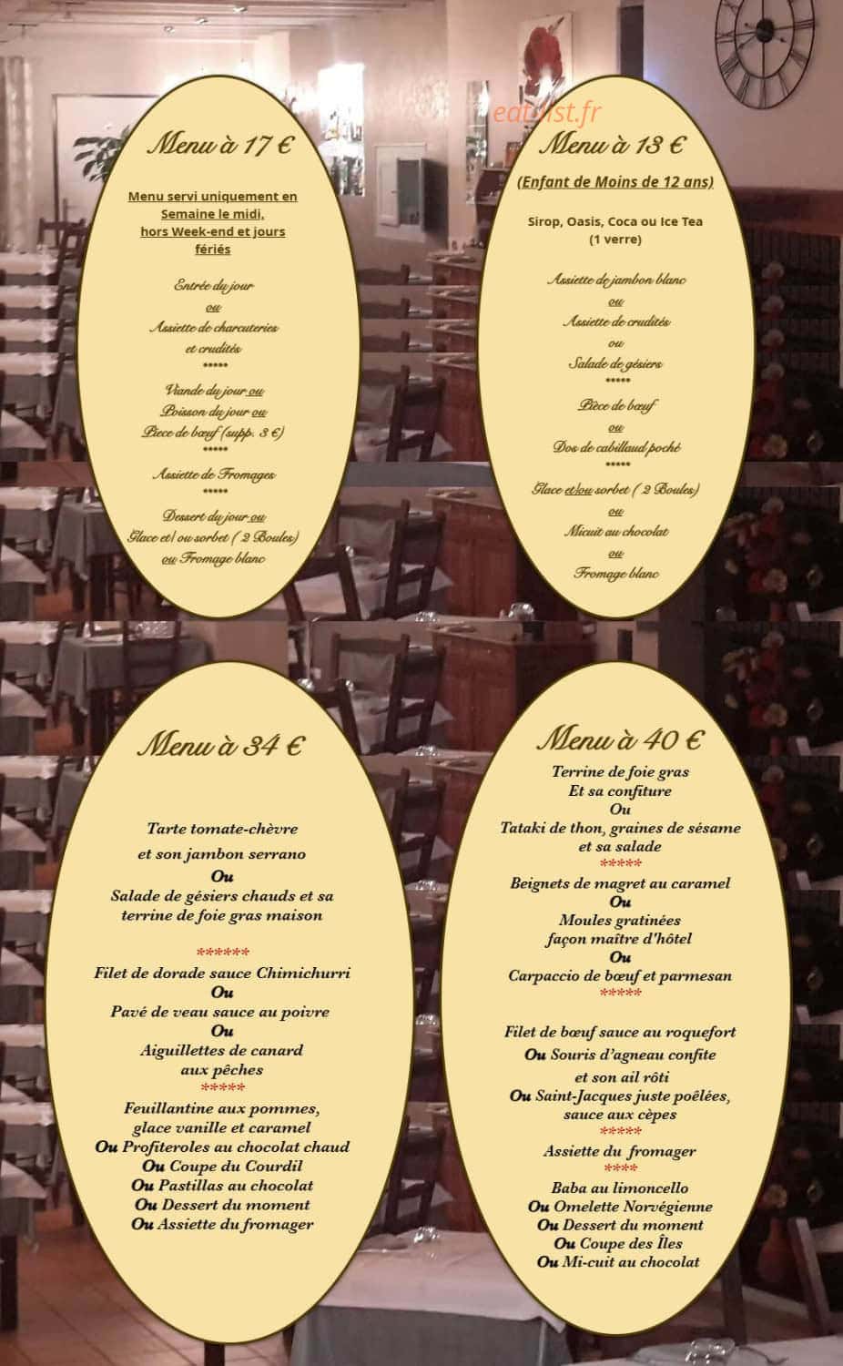 Auberge du Courdil — carte page 2