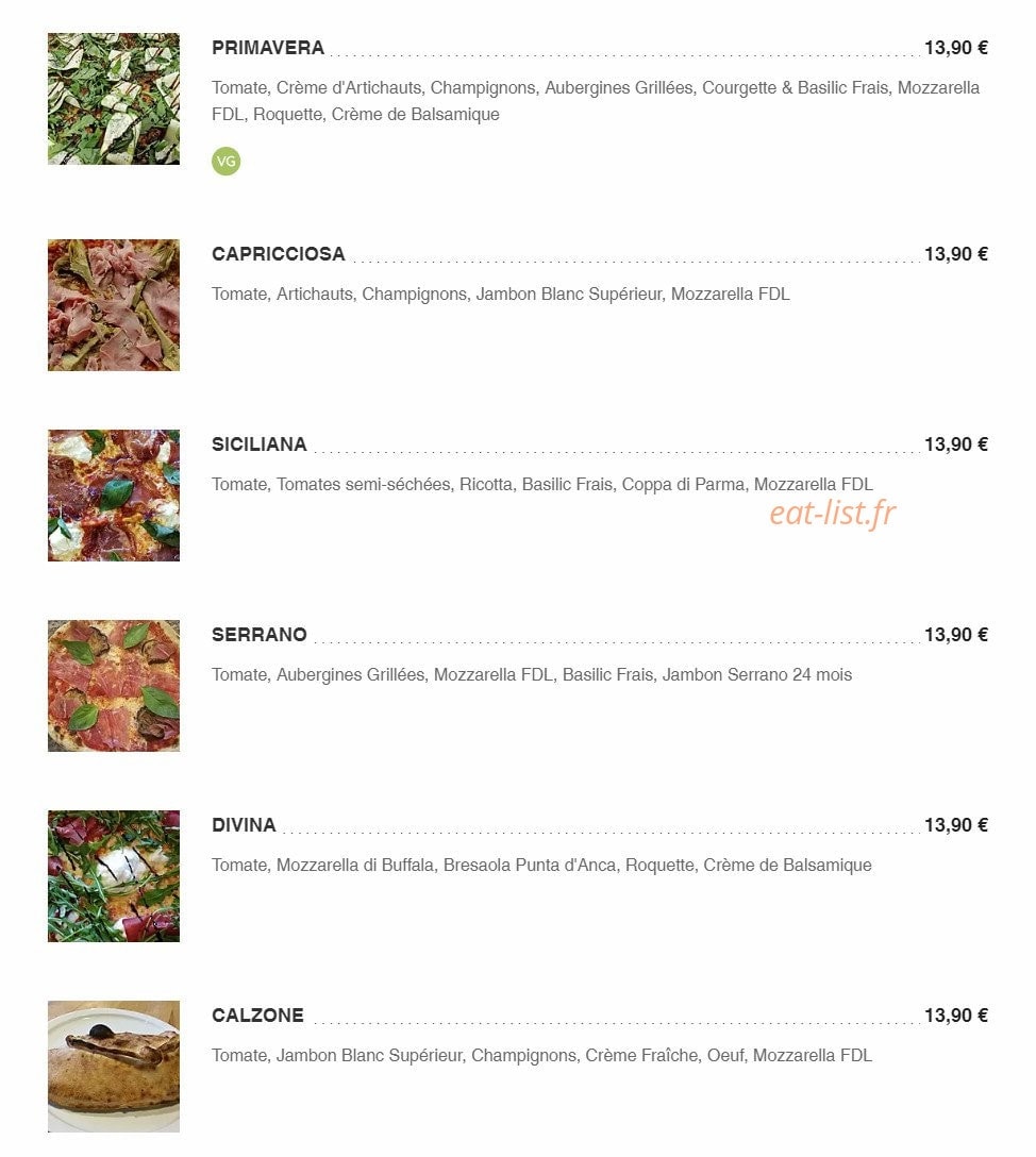 Pizza Mamita — carte page 2