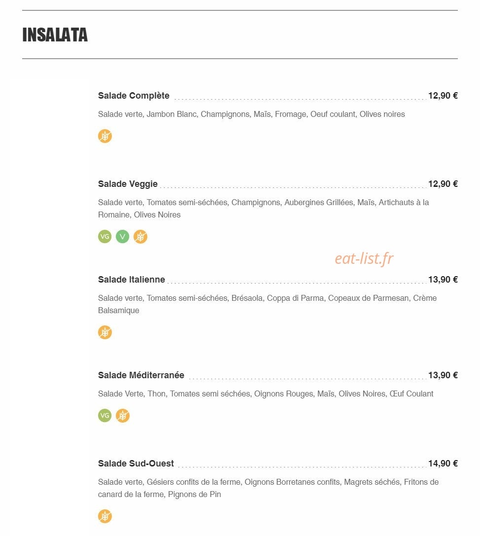 Pizza Mamita — carte page 6