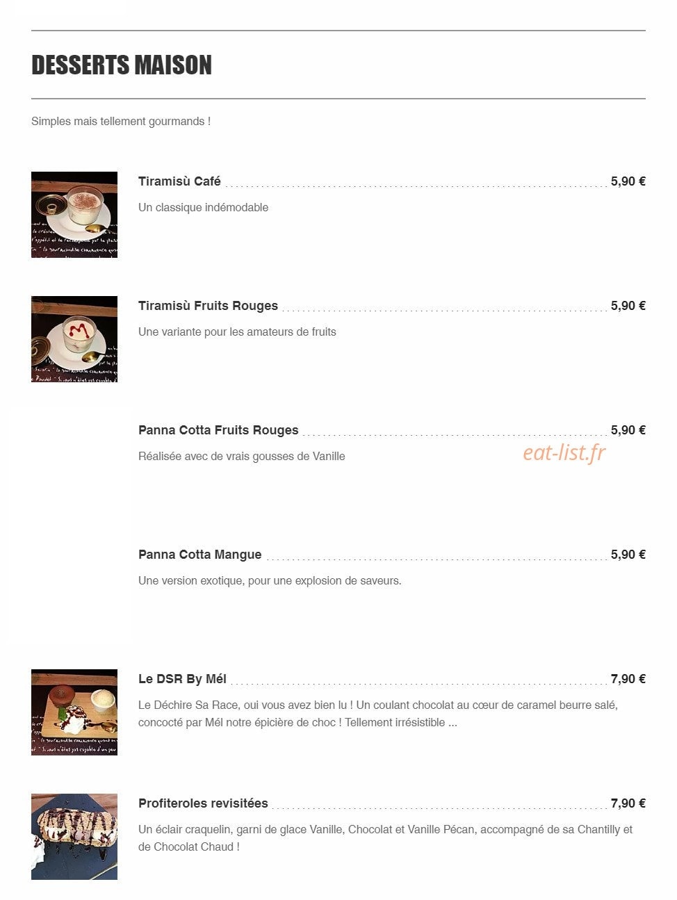 Pizza Mamita — carte page 7