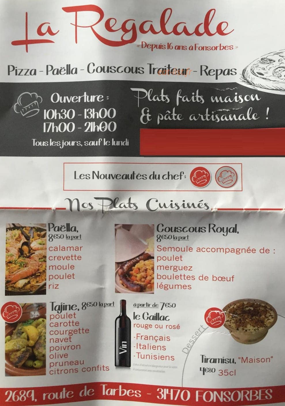 La Regalade — carte page 1