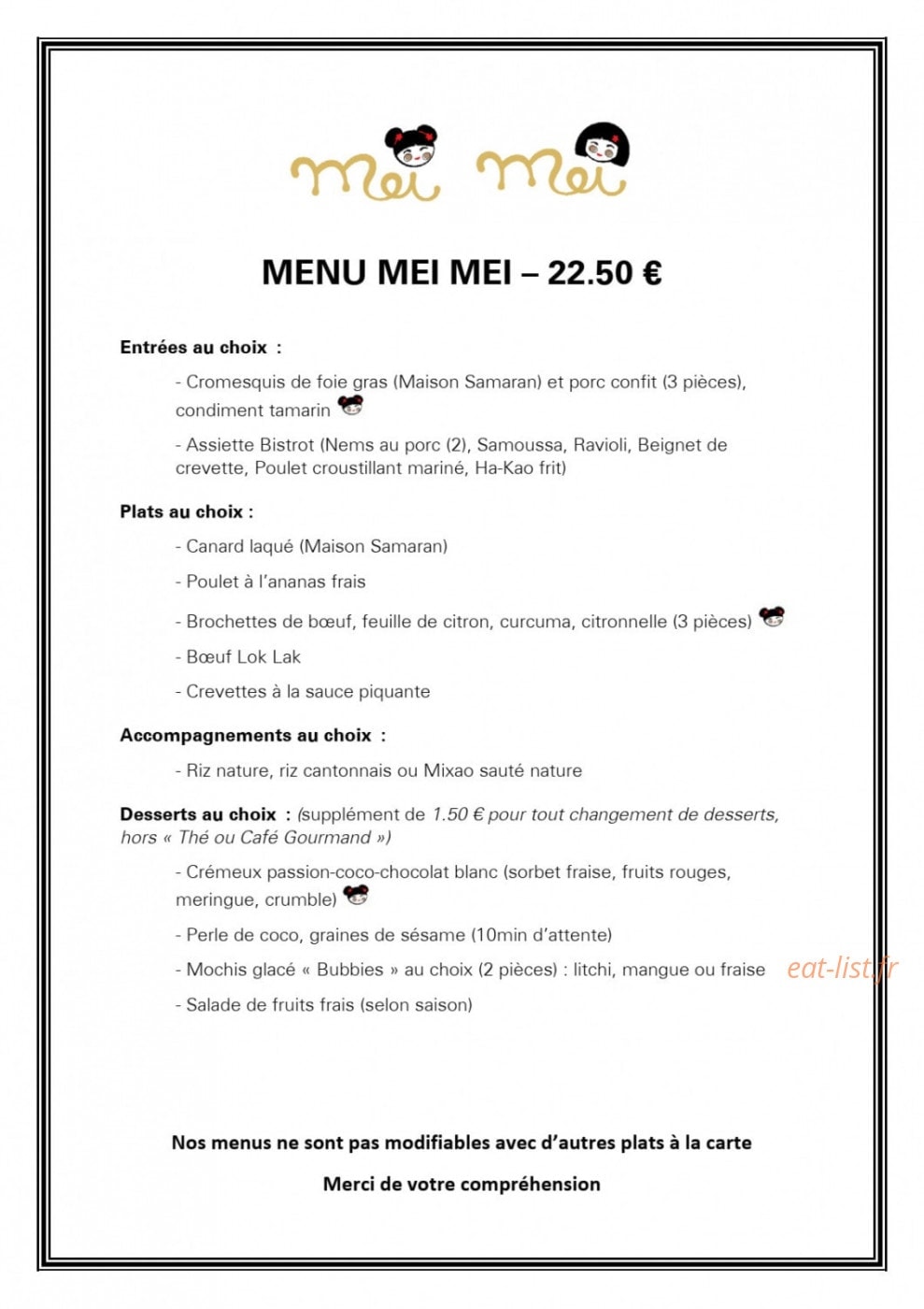 Mei Mei — carte page 8