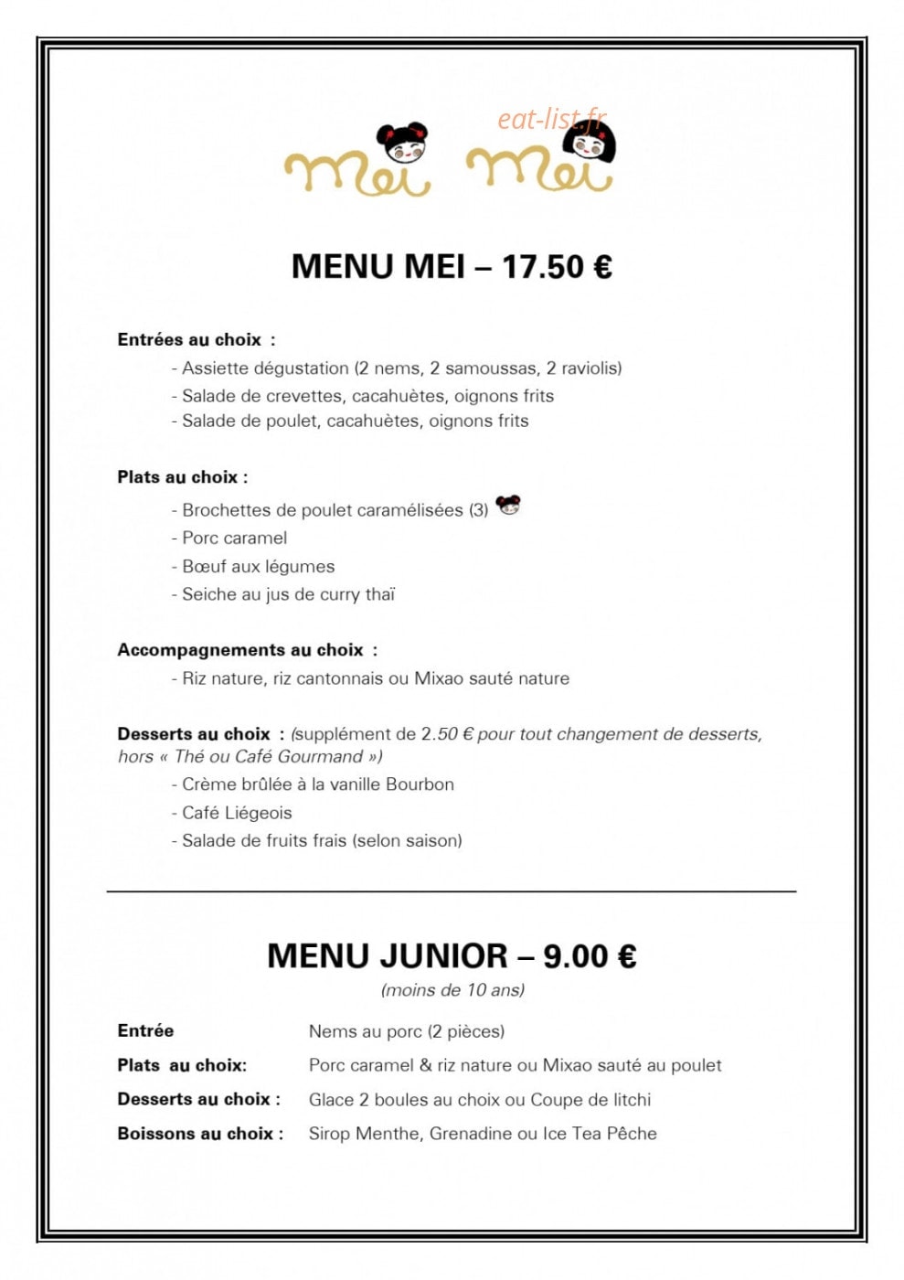 Mei Mei — carte page 7